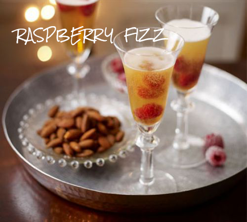 Raspberry martini fizz