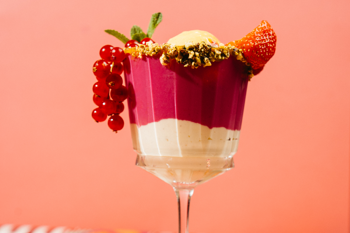 Rood fruit en pistache