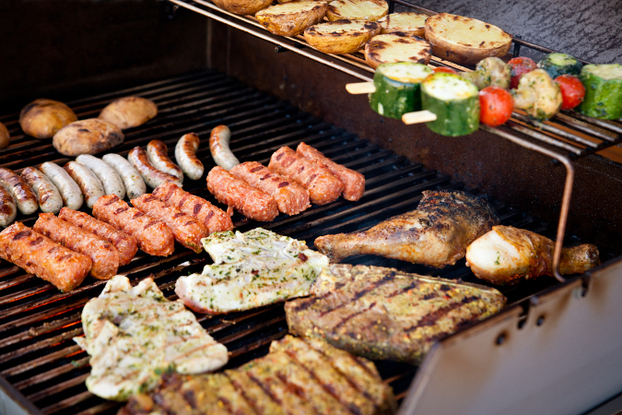 Vlees op barbecue