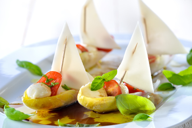 Gemarineerde mozzarella