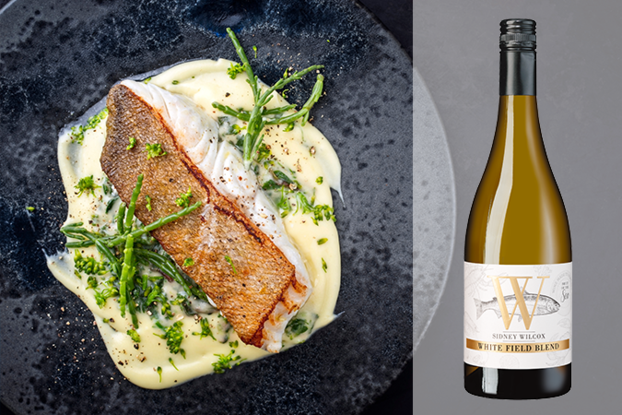 Skrei met aardappelpuree en zeekraal