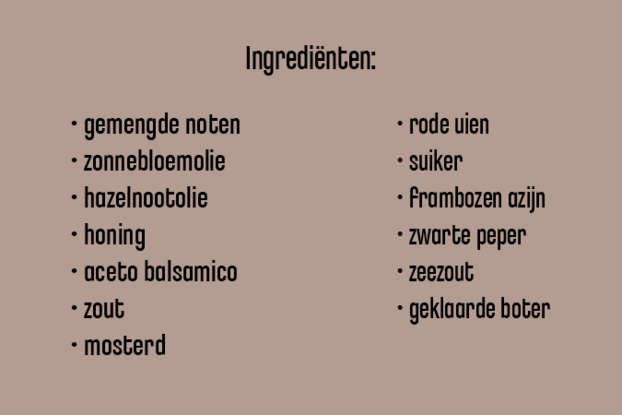 Ingrediënten carpaccio van hert