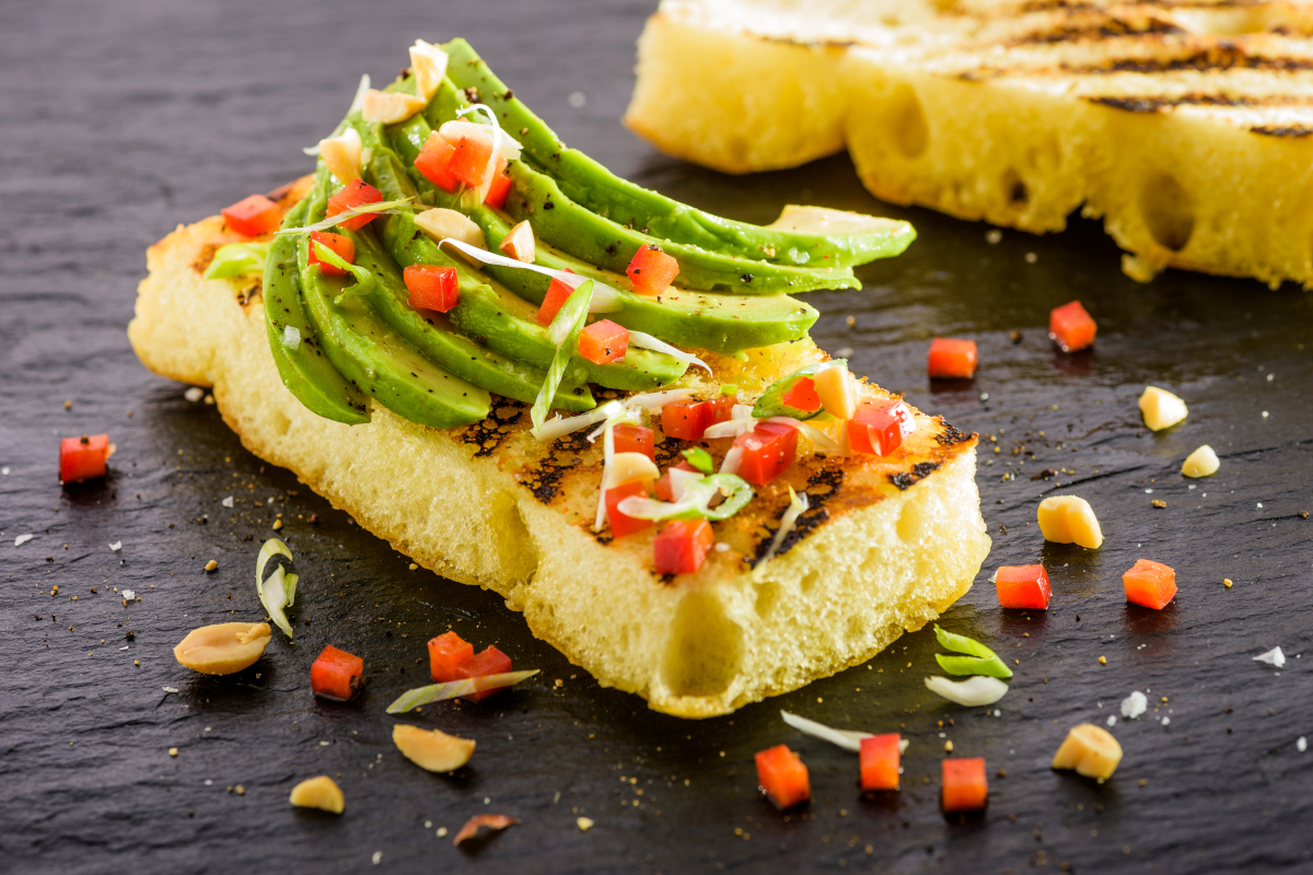 avocadocreme met focaccia